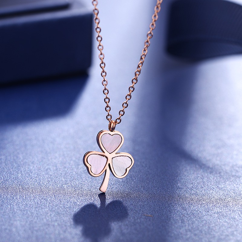 [New] Kalung clover titanium mini korea hadiah wanita cewek 316L anti karat KK159