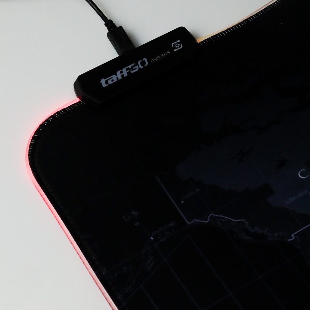 Gaming Mouse Pad XL Peta Dunia + LED RGB 300 x 700 x 4mm