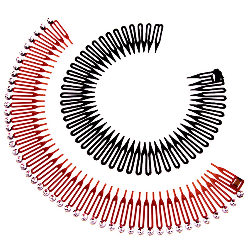 # Kaos T-Shirt Wanita Lengan Pendek Motif Print #Sisir Rambut Bahan Plastik Flexible Stretch Aksen Berlian Imitasi Untuk Wanita