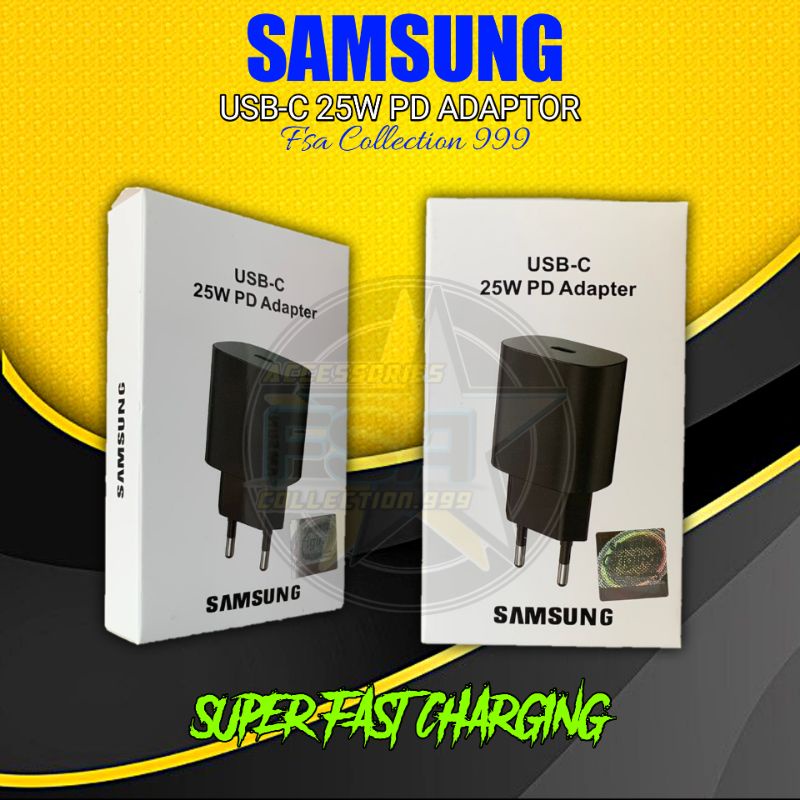 Adaptor SMG 25Watt Original 100% Super Fast Charging USB C To C SMG A33 A53 A52s 5g M23 S10 S20 S21