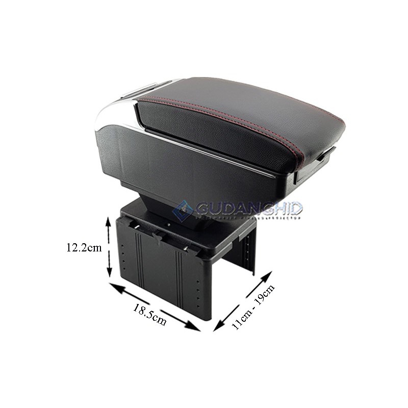 Armrest Mobil Universal Center Console Box 7 USB Port Charger + LED