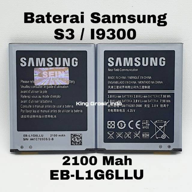 Baterai Samsung S3 / I9300 Original OEM EB-L1G6LLU Battery