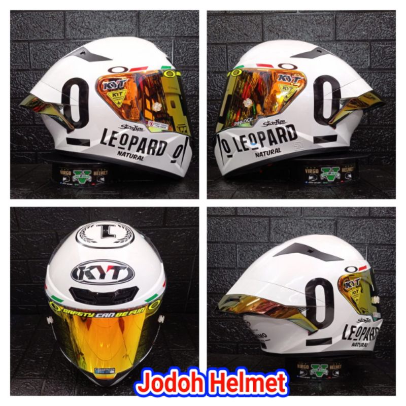 HELM KYT TT COURSE SOLID WHITE PAKET GANTENG
