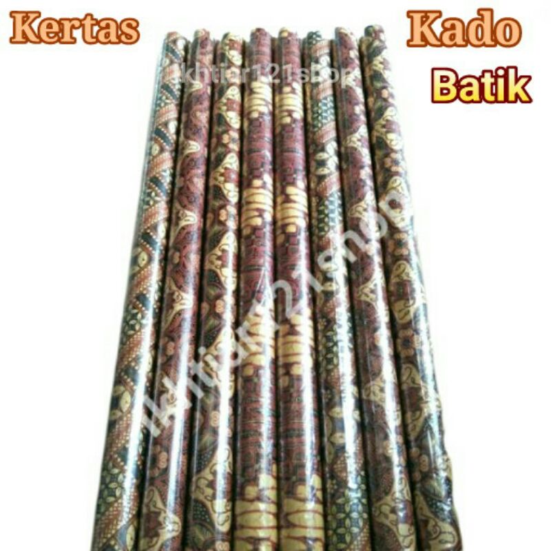 

Kertas Kado Motif Batik Kiky/SIDU Satuan Per lembar Motif Batik Random