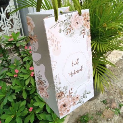 

SIAP KIRIM GOJEK / BARANG READY Paperbag Idul Fitri, paperbag untuk toples bundar kue kering LEBARAN 500gr