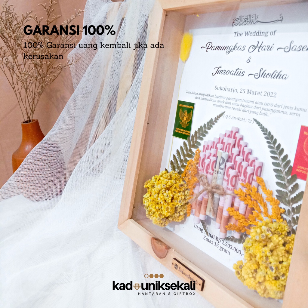 Bingkai Mahar Uang 10R  / Mahar Pernikahan / Frame Mahar 3D Pop Up