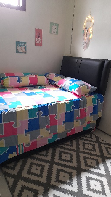 Sprei Vito 2in1 Motif Puzzle Duck Flamingo Pinky Bt21 Love Animal - Sorong 120x200 Single 120 Sp Duo