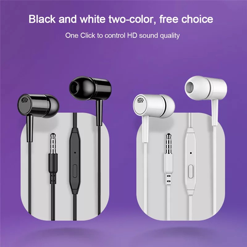Handsfree Headset HiFi D21/L29 Earphone In Ear Wired 3.5mm Super Mega Bass Murah