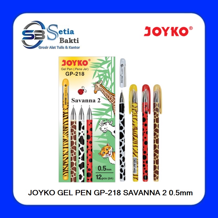 

JOYKO Gel Pen GP-218 - Pulpen Jel SAVANNA 2 0.5mm 1 Pak - 12 Pcs