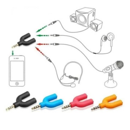 Konverter Jack Y Splitter U Audio Headset &amp; Mic Splitter