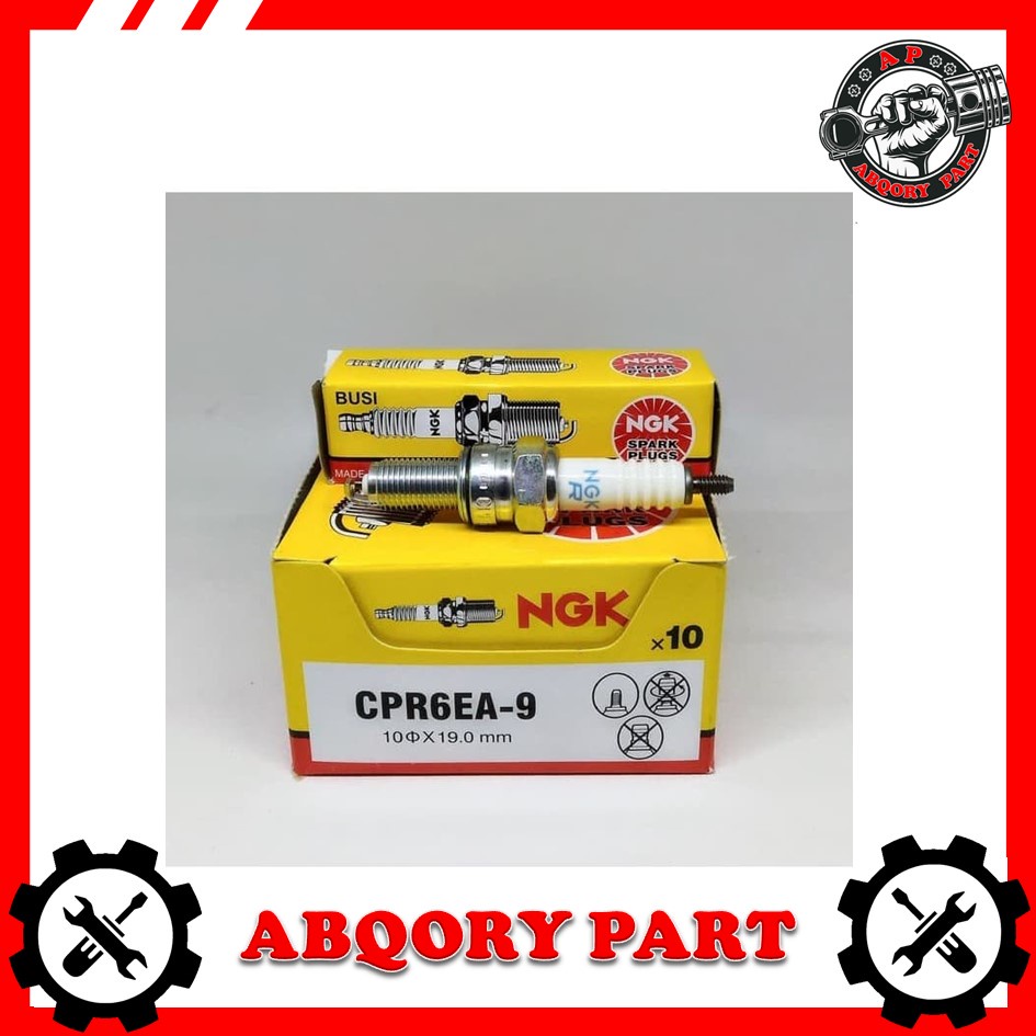 ABQORY PART___BUSI CPR6EA BEAT KARISMA SUPRAX125 SATRIA FU150 VIXION MX SCOPY VARIO 125 F1 pala putih