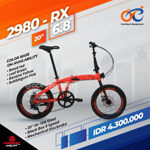 Sepeda Lipat 20 Pacific 2980 Rx 6 8 Shopee Indonesia