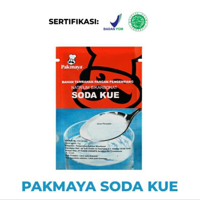 

Pakmaya Soda Kue Baking Soda 5gr x 5 sachet