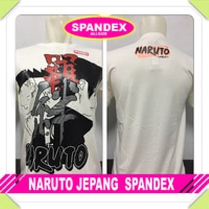 kaos baju distro kartun animasi NARUTO JEPANG naruto - Putih, L