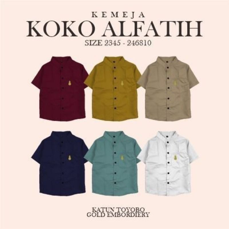 KEMEJA KOKO ANAK AL FATIH PINEAPPLE KIDS