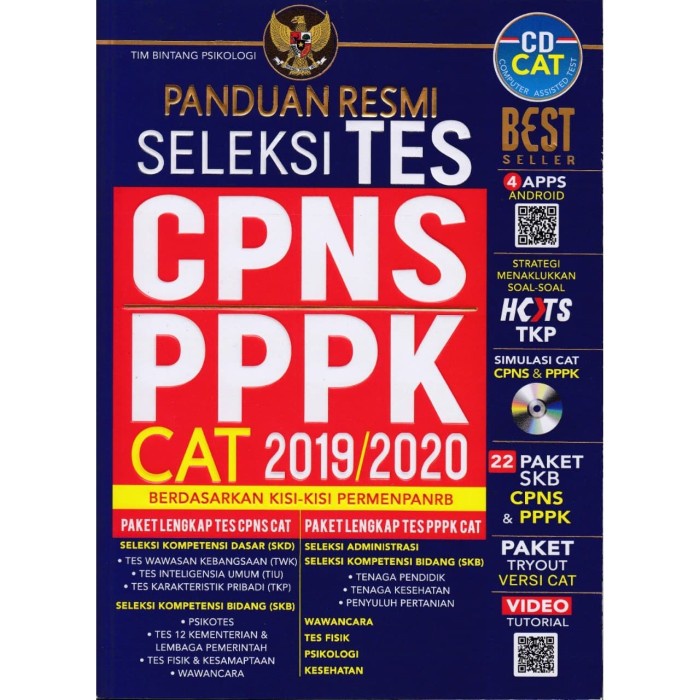 

PROMO Panduan Resmi Seleksi Tes CPNS & PPPK CAT 2019/2020 (PLUS CD) KPL185