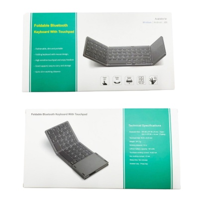 Foldable Wireless bluetooth Keyboard 3 Layers with Touchpad, Keyboard Lipat B033 [READY STOCK]