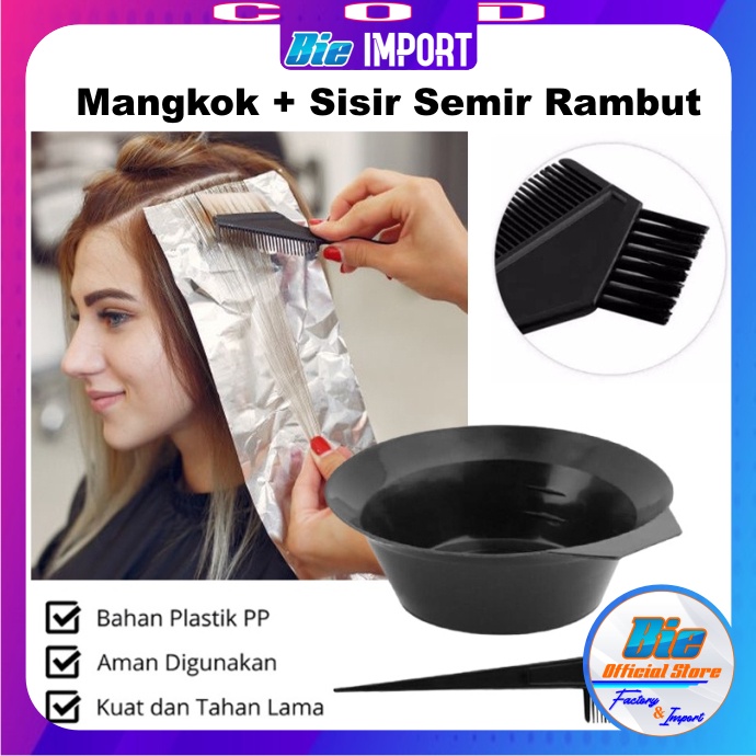 Mangkok &amp; Sisir Semir Rambut 2 in 1 Impor Best Seller