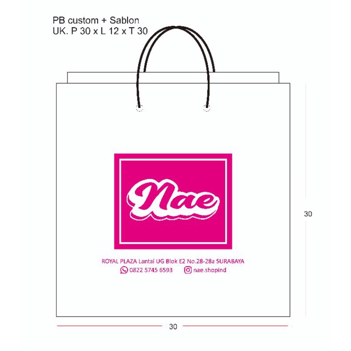 

paperbag white series custom (30x12x30)