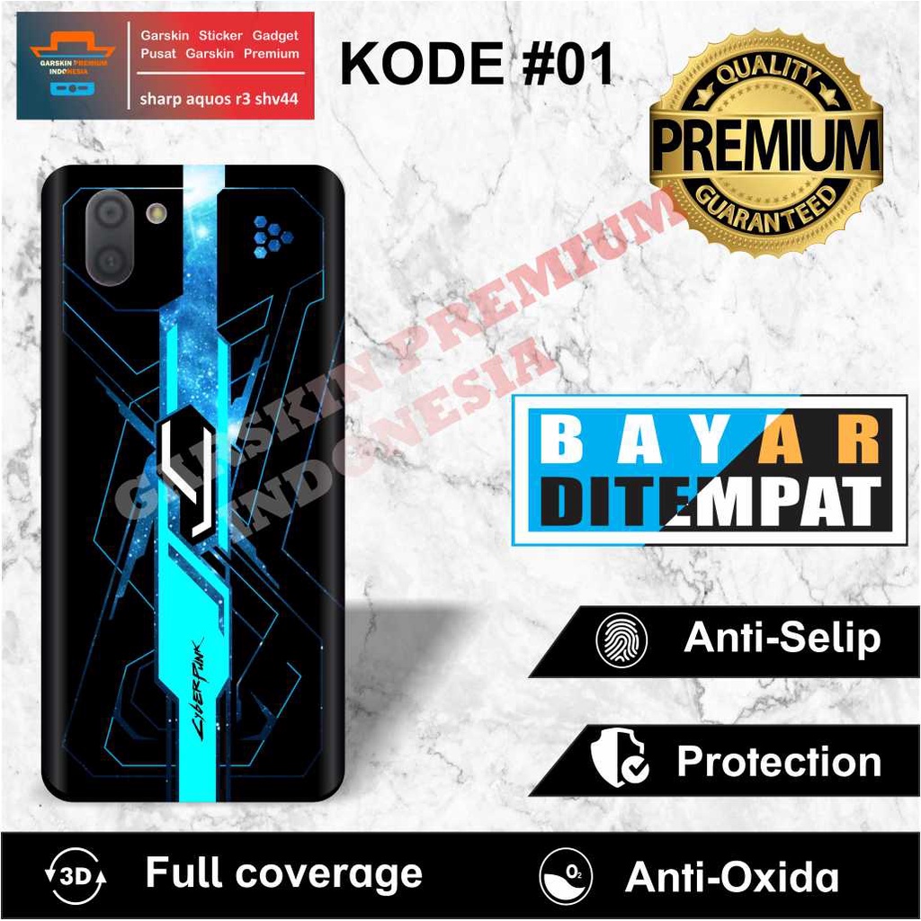 COD Garskin Sticker sharp aquos r3 shv44 Motif 1-5 Bisa Request Gambar ISI 2.PCS