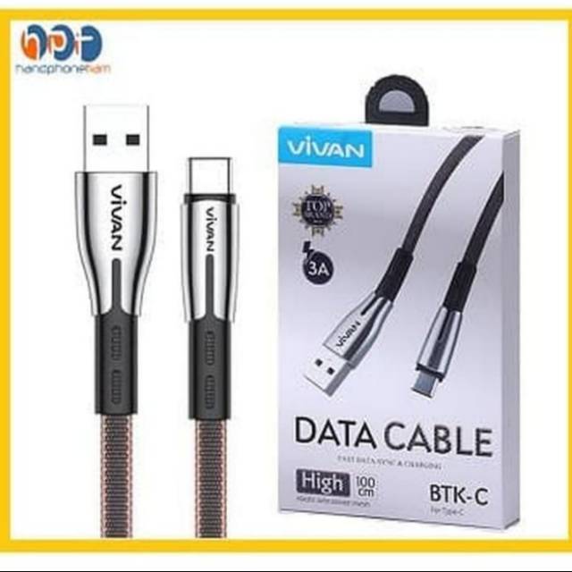 KABEL DATA VIVAN ROBOT TIPE C/BTK - C FAST CHARGING 3.A