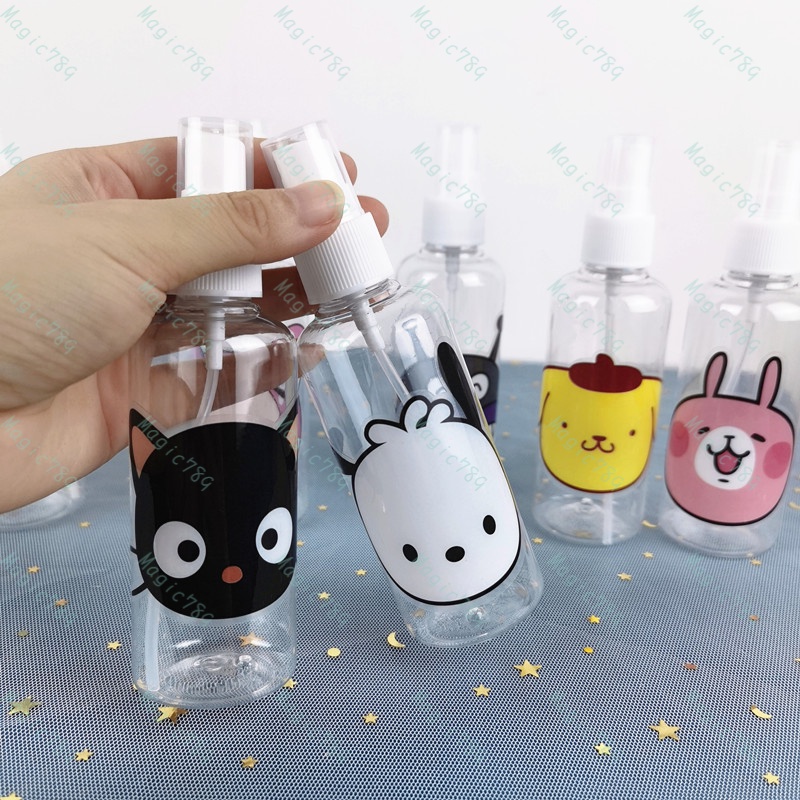 Magic789 100ML Cartoon Kumamon Kitty Melody Spray Bottle Plastic Travel Size Bottles for Cosmetic