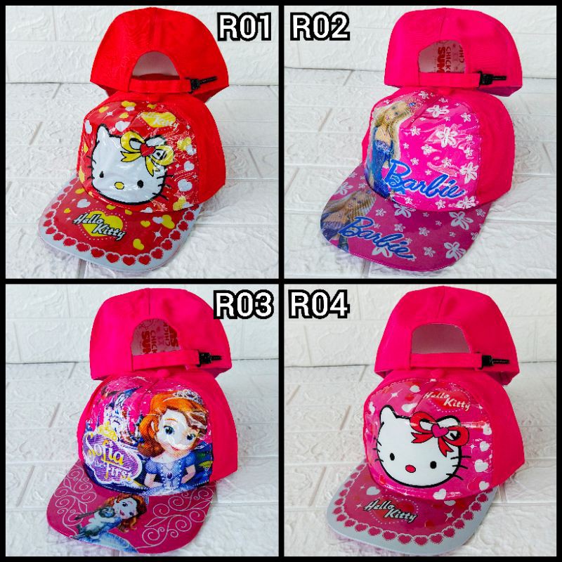 Topi balita 4 5 6 tahun anak TK boy girl / cowok cewek balita lucu karakter kartun gambar keren