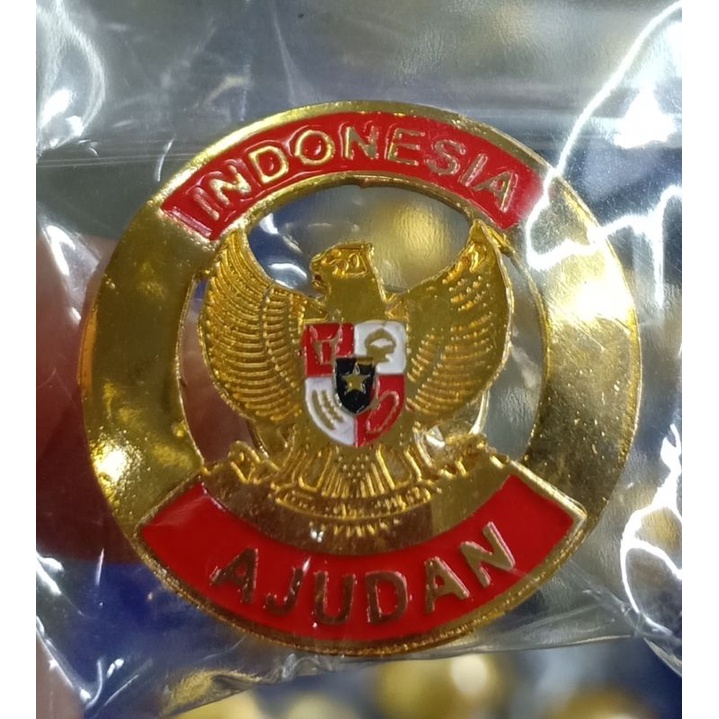 PIN AJUDAN BULAT LENCANA AJUDAN BULAT KUNINGAN.