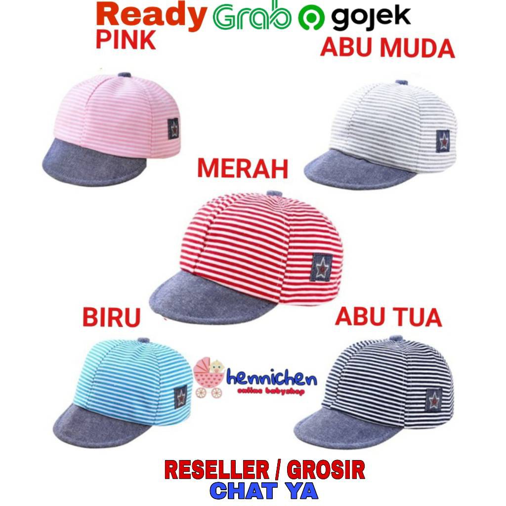 Topi Anak Base Ball Garis Unisex HIGH QUALITY 1-2 Tahun CNA