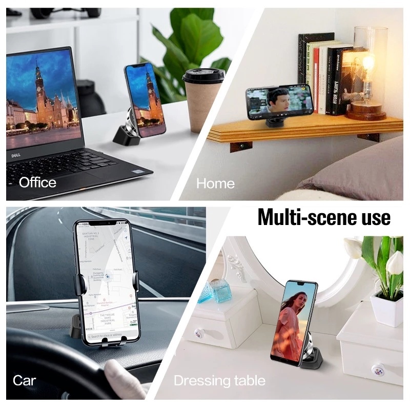 [1Pcs Universal Car Mobile Phone Holder Stand Base][Gravity Multifunction Air Outlet Dashboard Mounted Phone Holder]