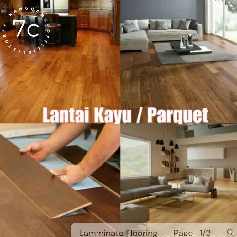 Lantai Kayu Parket Parkit Lamminate Flooring Kangbang parket hdf BUKU-1