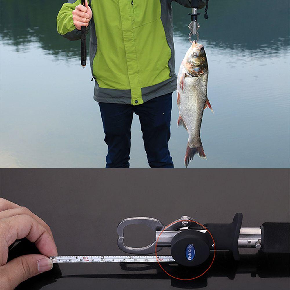 Lanfy Fishing Plier Clip Trigger Tackle Grabber Stainless Steel Dengan Timbangan Alat Pegangan Bibir Ikan