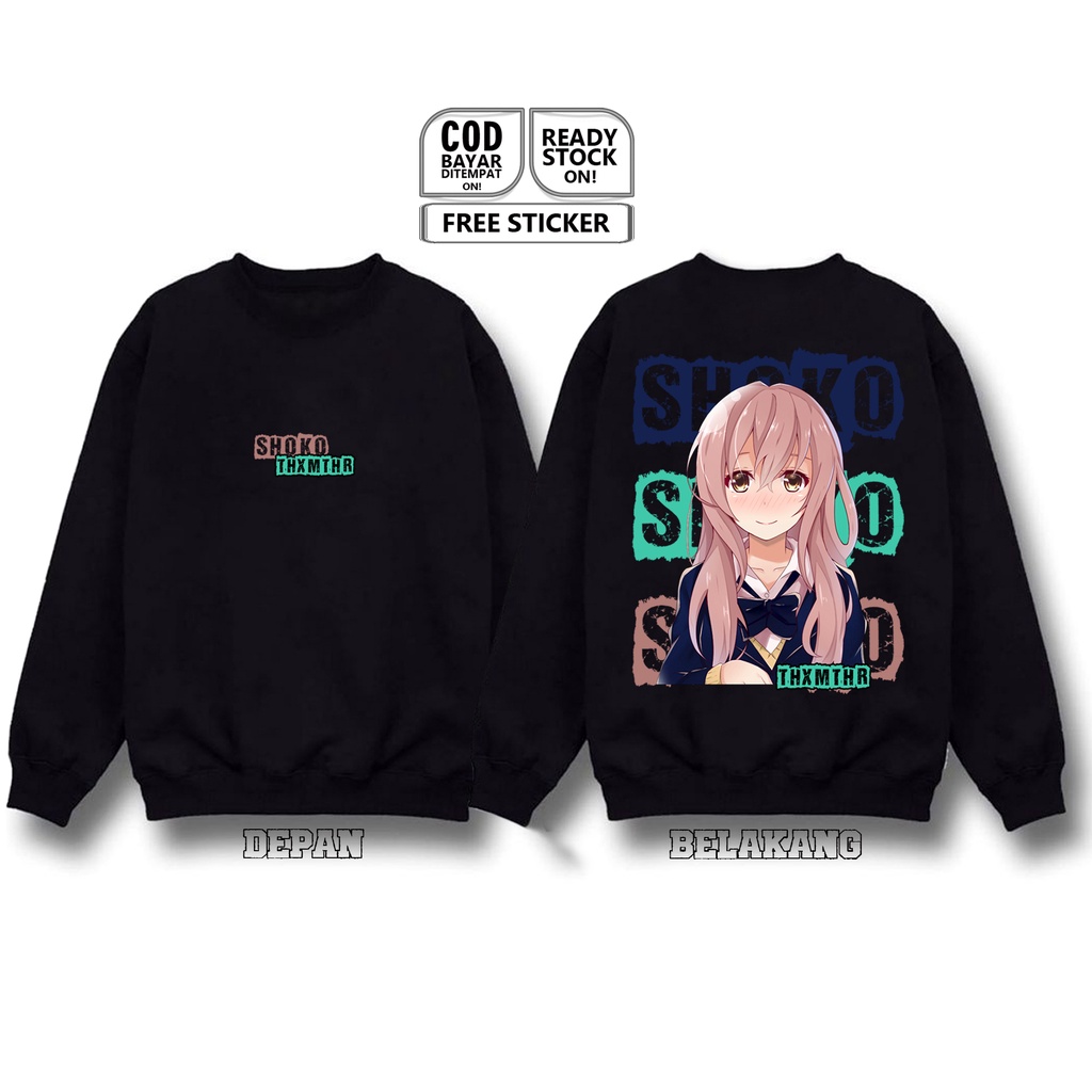 SWEATER SHOUKO NISHIMIYA A SILENT VOICE SHOKO SHOU CHAN WAIFU ANIME MANGA MIYOKO SAHARA NAOKA UENO MIKI KAWAI TOMOHIRO NAGATSUKA SATOSHI MASHIBA KAZUKI SHIMADA YUZURU YAEKO ITO SHOYA BAJU JEPANG JAPAN CULTURE - SIGN CLOTH