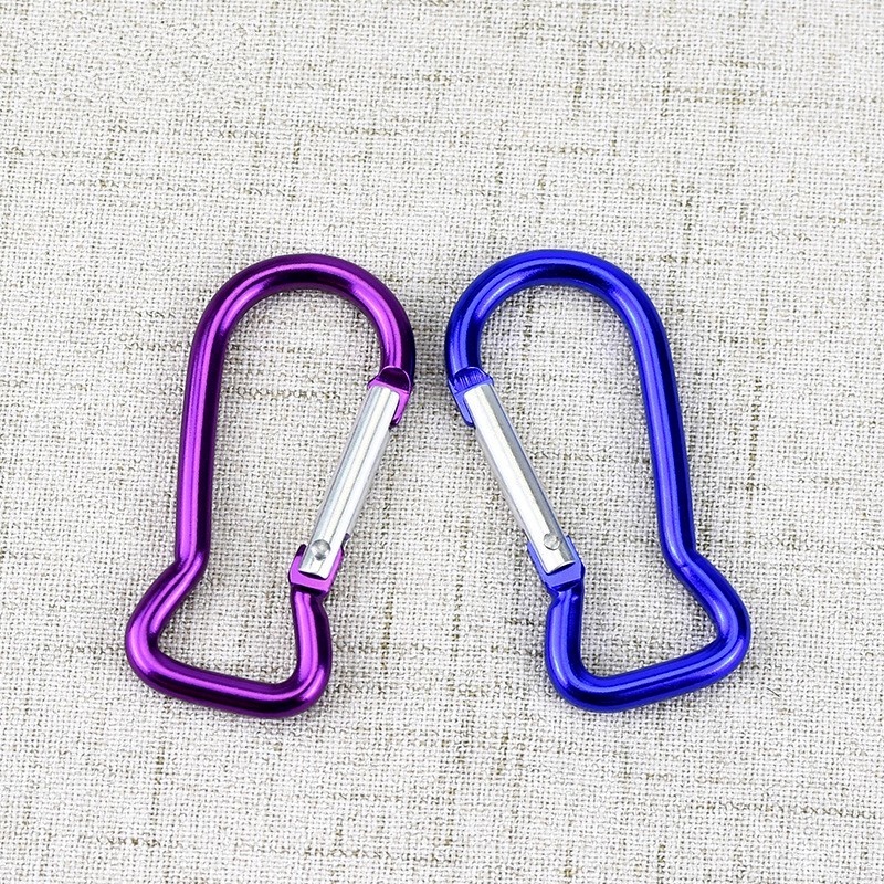 1pc Gantungan Kunci Carabiner Anti Hilang Bahan Aluminum Alloy Untuk Hiking / Camping