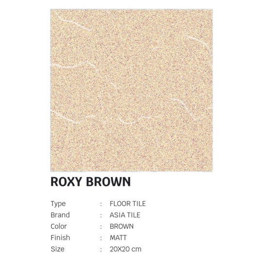 Asia Tile Roxy (black, blue, brown) size 20x20 grade A