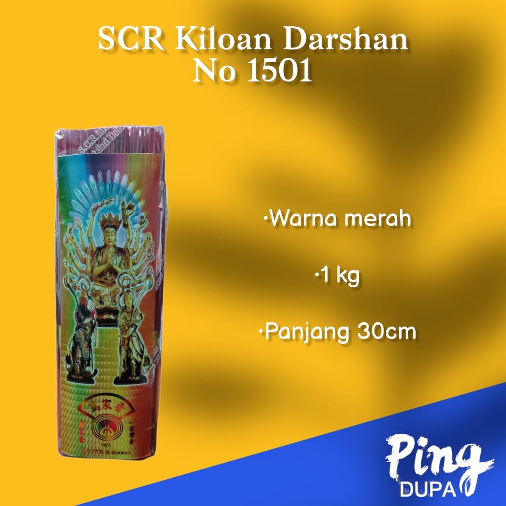 Dupa Hio SCR Kiloan Aroma Darshan No 1501 Pendek