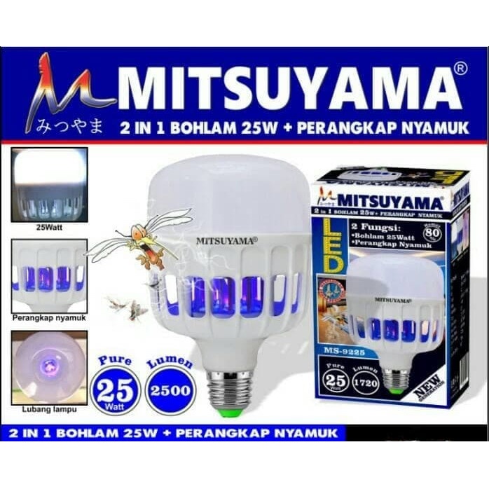 Bohlam Lampu LED 25 Watt + Perangkap Nyamuk Mitsuyama MS-9225 alat penerangan