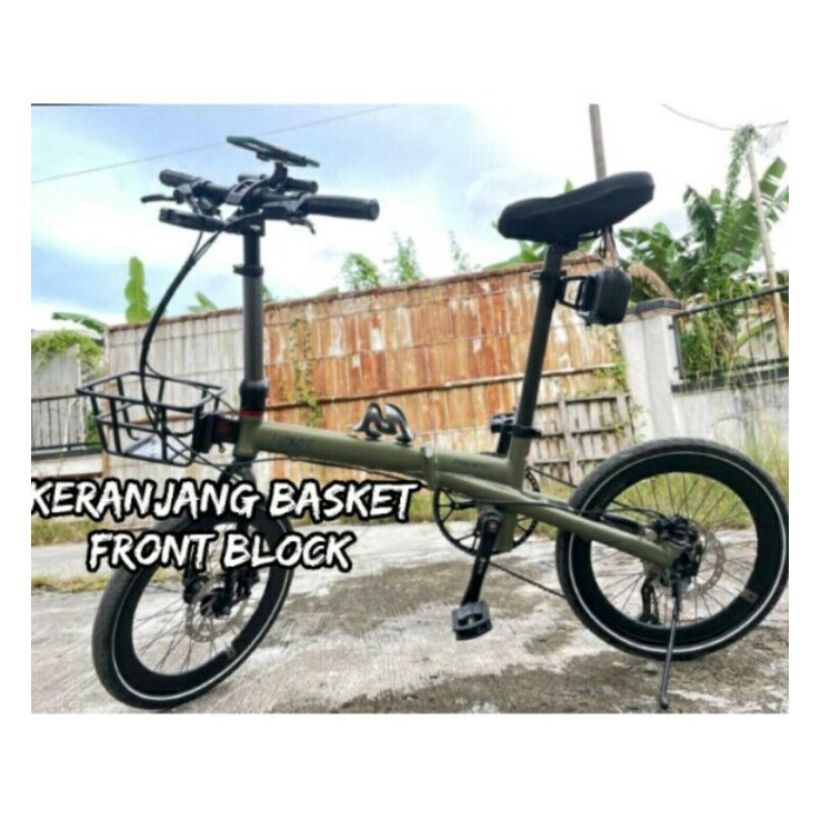 Keranjang Sepeda Lipat Front Block