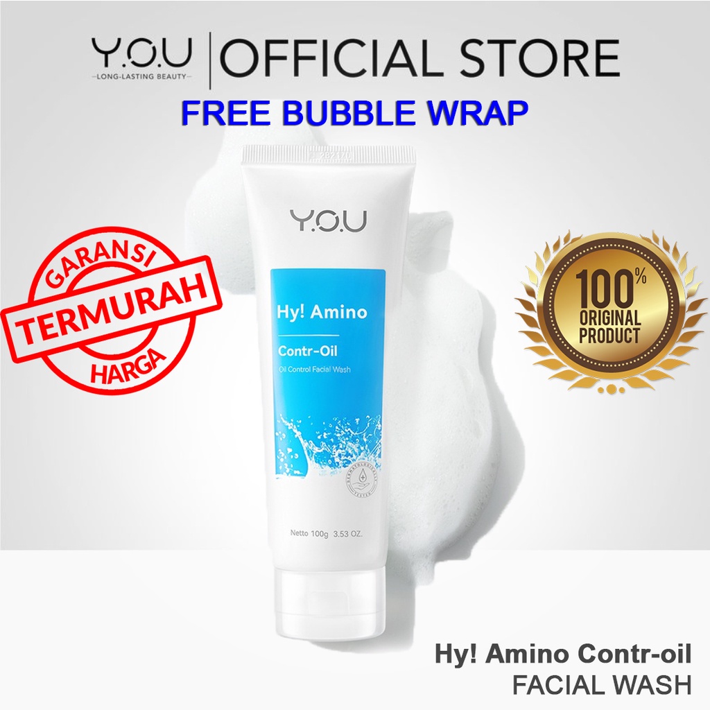 YOU Hy! Amino Facial Wash | Oil Control, Hydrating, Brightening, Anti-Acne, Sabun Cuci Muka