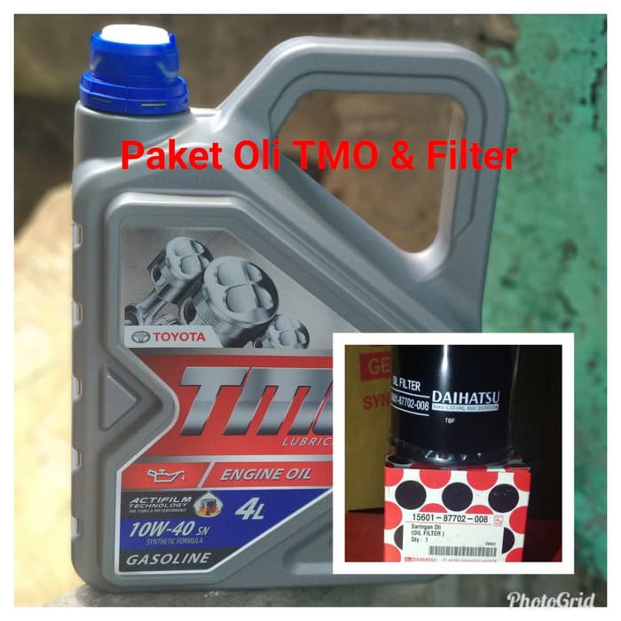 Paket Oli Mesin TMO 10w40 4liter + Filter oli Avanza