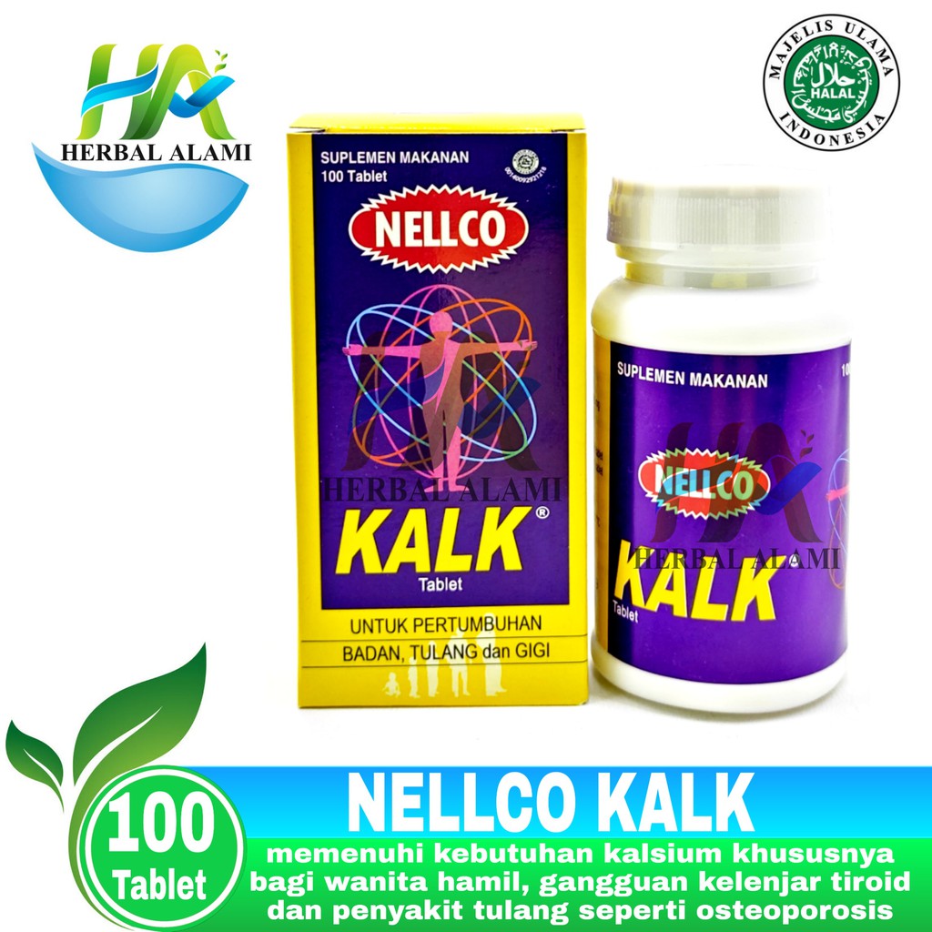 Nellco Kalk Tablet - obat pertumbuhan badan, gigi , tulang