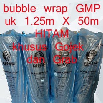 

BUBBLE WRAP HITAM GMP UKURAN 1,25M X 50M MERAK GMP
