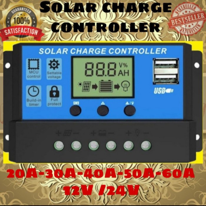 SOLAR CHARGE CONTROLLER 20A PWM SCC -LED USB