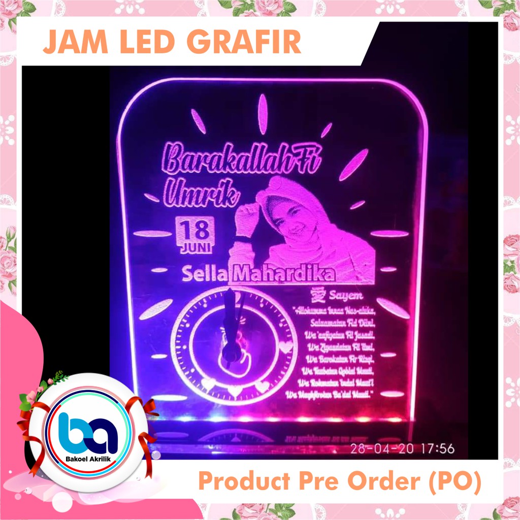 PLAKAT AKRILIK  NYALA LED CUSTOM Shopee Indonesia