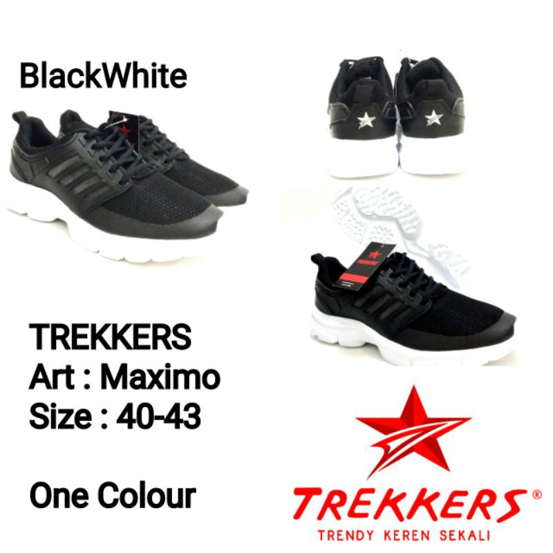 SEPATU SEKOLAH/FASHION COWOK TREKKERS MAXIMO HITAMPUTIH