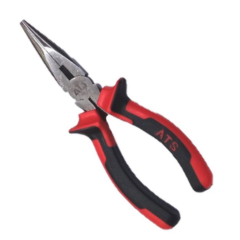 ATS - Tang Lancip 6 in 8 in HITAM MERAH Long Nose Plier 6'' 8'' ATS