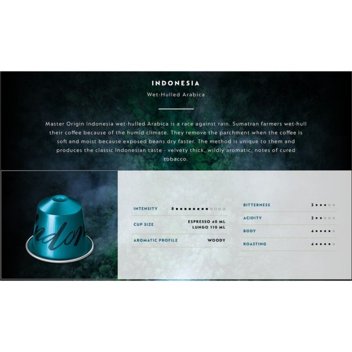 

Ds0Ds1D Nespresso Master Origin Indonesia Coffee Capsule - Kapsul Kopi Ds20X11
