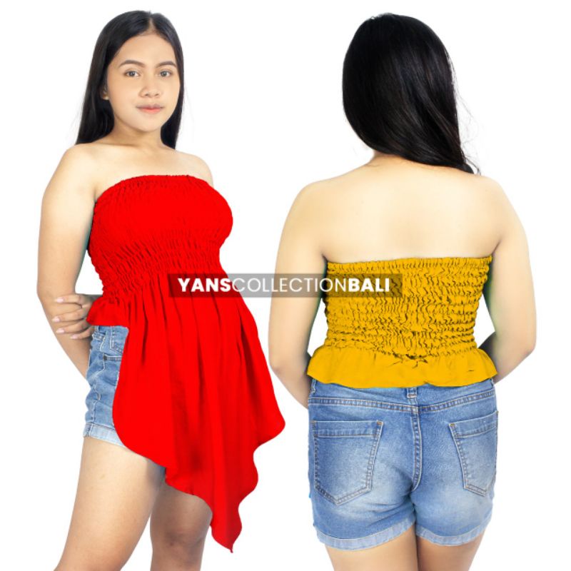 Crop KOREAN Kemben Kerut Ankin Scerf BALI