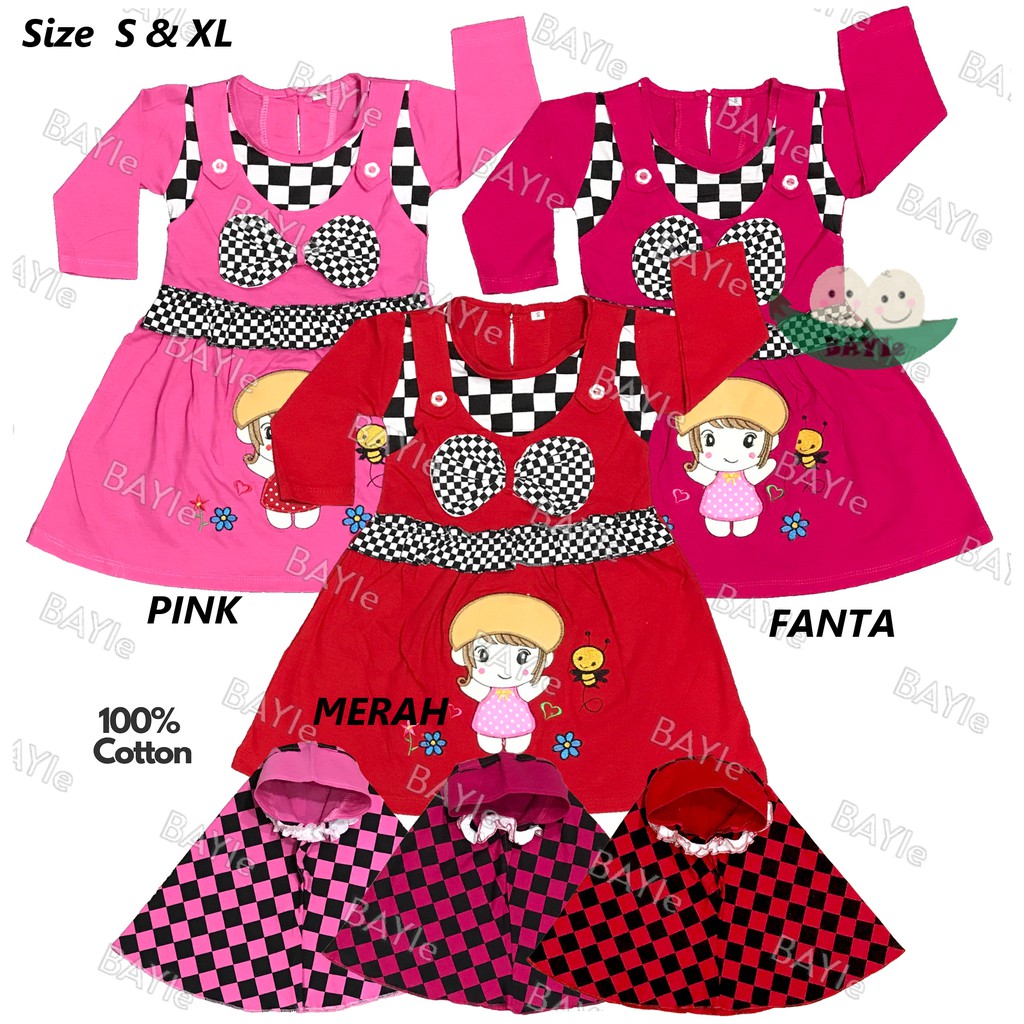 BAYIe - Baju Muslim Anak / Bayi Perempuan motif GIRL YUNISA / Gamis anak cewek SIZE S, XL