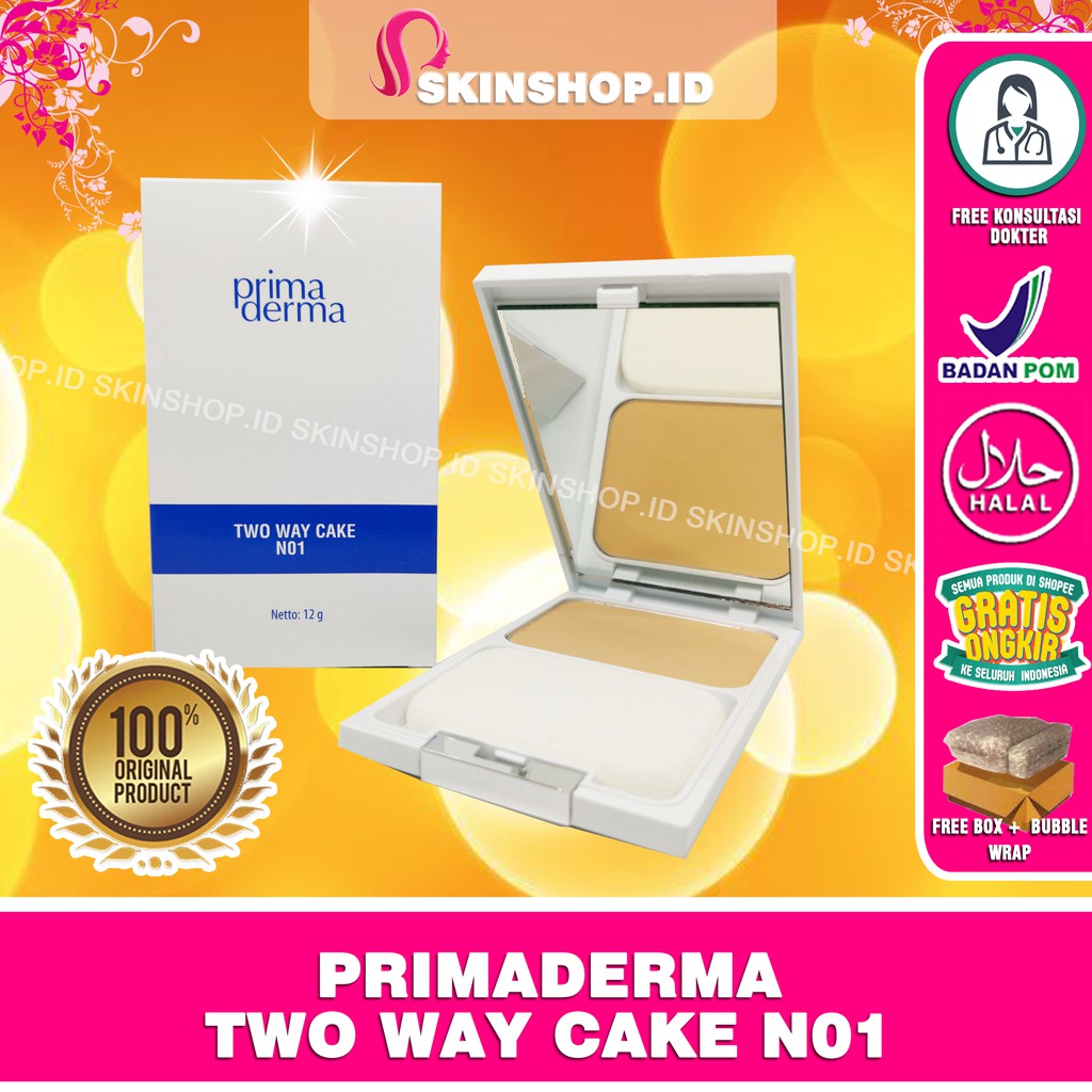 Primaderma Two Way Cake N01 Original / Bedak Padat BPOM Aman